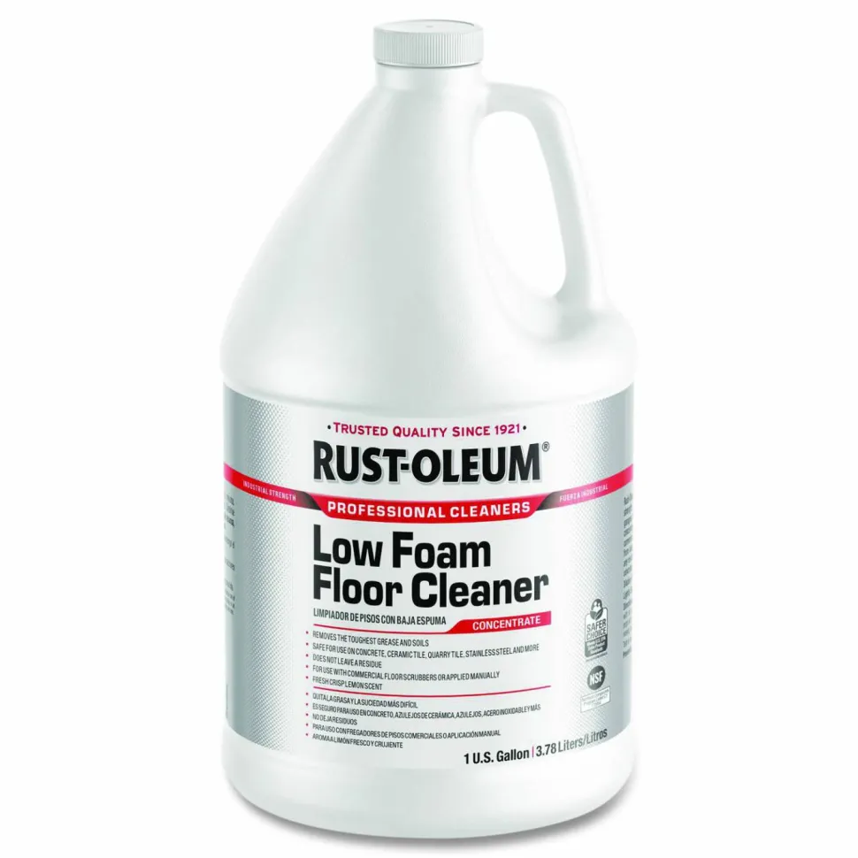 Rust-Oleum Professional Low Foam Floor Cleaner Concentrate, Lemon Scent, 1 gal Bottle, 4/Carton
