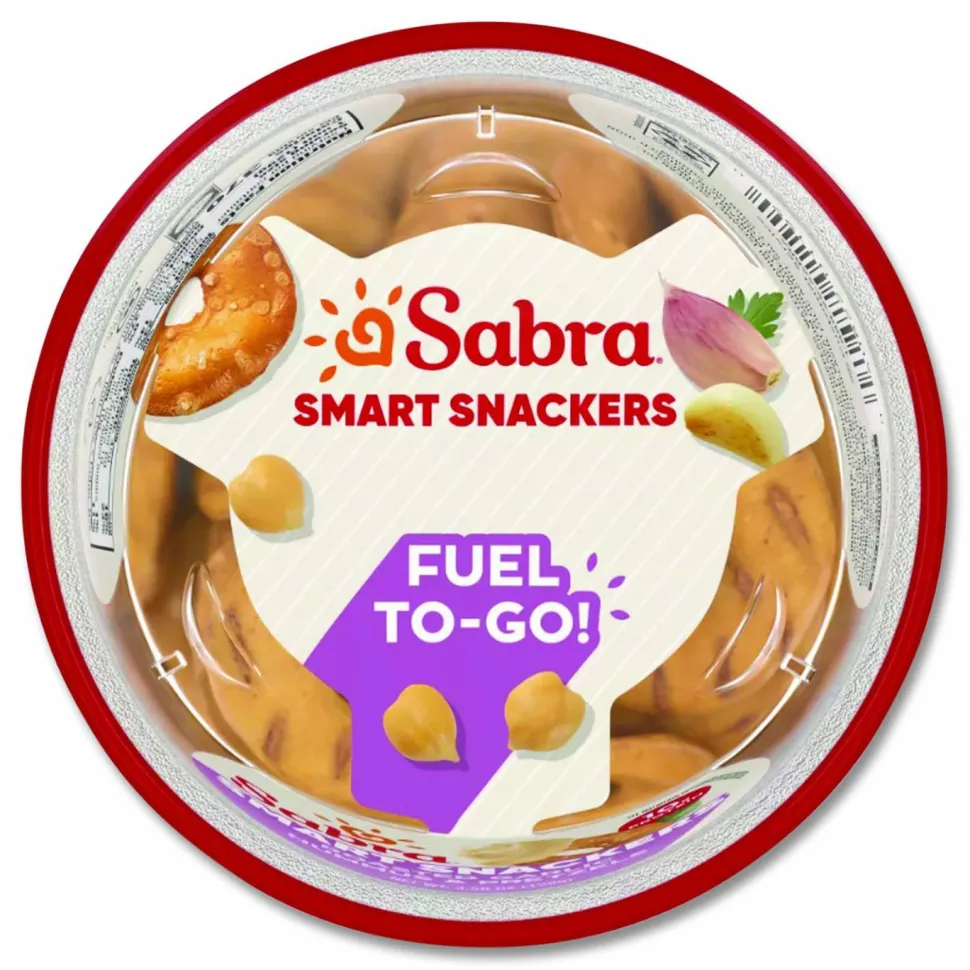 Sabra Classic Hummus with Pretzel, 4.56 oz Cup, 6 Cups/Pack