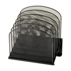 Safco Onyx Mesh 5-Tier Desk Organizer, 12