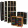 Safco Value Sorter Steel Corrugated Literature Organizer, 72 Compartments, Black