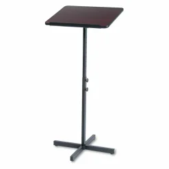 Safco Adjustable Speaker Stand, 21 x 21 x 29.5 to 46, Mahogany/Black