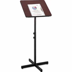 Safco Adjustable Speaker Stand, 21 x 21 x 29.5 to 46, Mahogany/Black