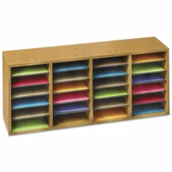 Safco Adjustable Wood Literature Organizer, 16 3/8