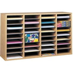 Safco Adjustable Wood Literature Organizer, 24