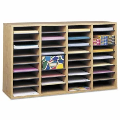 Safco Adjustable Wood Literature Organizer, 24