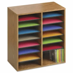 Safco Adjustable Wood Literature Organizer, 20