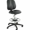 Safco Apprentice II Extended-Height Vinyl Chair, Black/Chrome