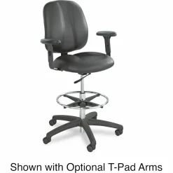 Safco Apprentice II Extended-Height Vinyl Chair, Black/Chrome