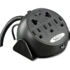 Safco Clamp-On Power and Data Module, 5"H x 4 1/4"W x 5"D, Black