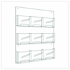 Safco Clear2c™ 9 Magazine Display