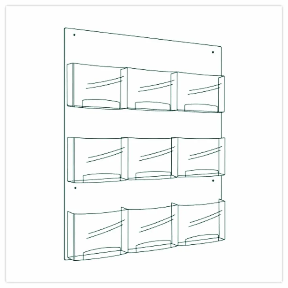 Safco Clear2c™ 9 Magazine Display