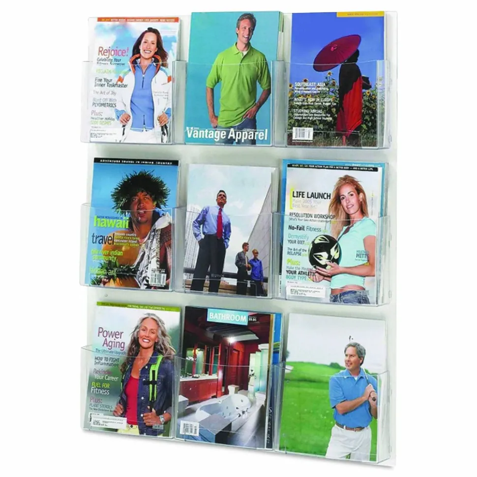 Safco Clear2c™ 9 Magazine Display