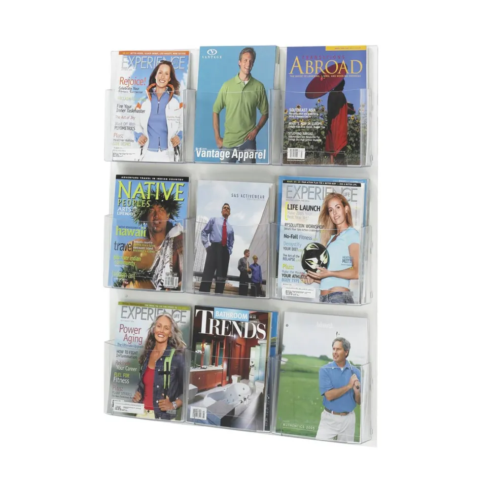 Safco Clear2c™ 9 Magazine Display