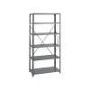 Safco Commercial Steel Shelf Pack, 75"H x 36"W x 18"D, 6 Shelves, Gray