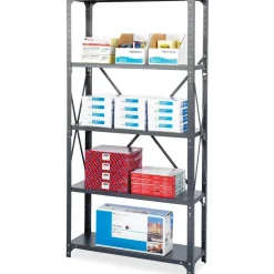 Safco Commercial Steel Shelf Pack, 75"H x 36"W x 18"D, 6 Shelves, Gray