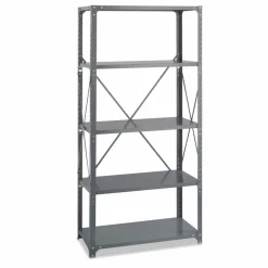 Safco Commercial Steel Shelving, 5 Shelves, 36" W x 18" D x 75" H