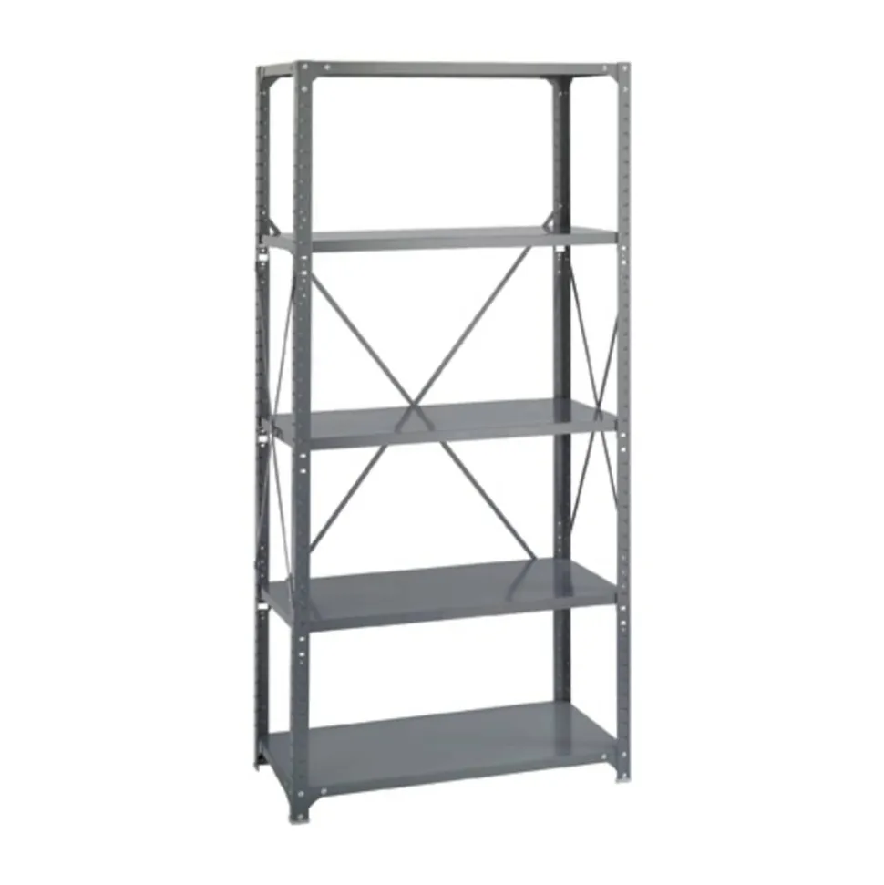 Safco Commercial Steel Shelving, 5 Shelves, 36" W x 18" D x 75" H