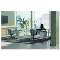 Safco Commute Chair T-Bar Arm Set, Black, 2/Set