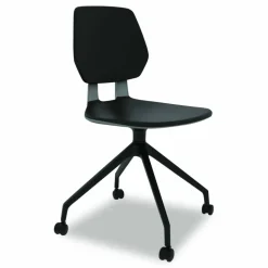 Safco Commute Chair T-Bar Arm Set, Black, 2/Set