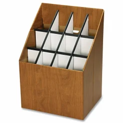 Safco Corrugated Fiberboard Upright Roll File, 12 Compartments, 3-7/8" Tubes