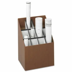 Safco Corrugated Fiberboard Upright Roll File, 12 Compartments, 3-7/8