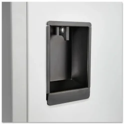 Safco Double-Tier Two-Tone Locker With Legs, 78"H x 18"W x 12"D, Gray