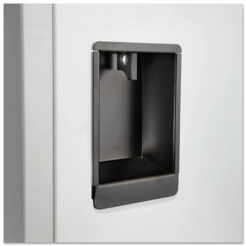 Safco Double-Tier Two-Tone Locker With Legs, 78"H x 18"W x 12"D, Gray