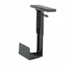 Safco Ergo-Comfort Fixed-Mount Under Desk CPU Holder, Supports 60 lb, 7w x 9.5d x 14h, Black