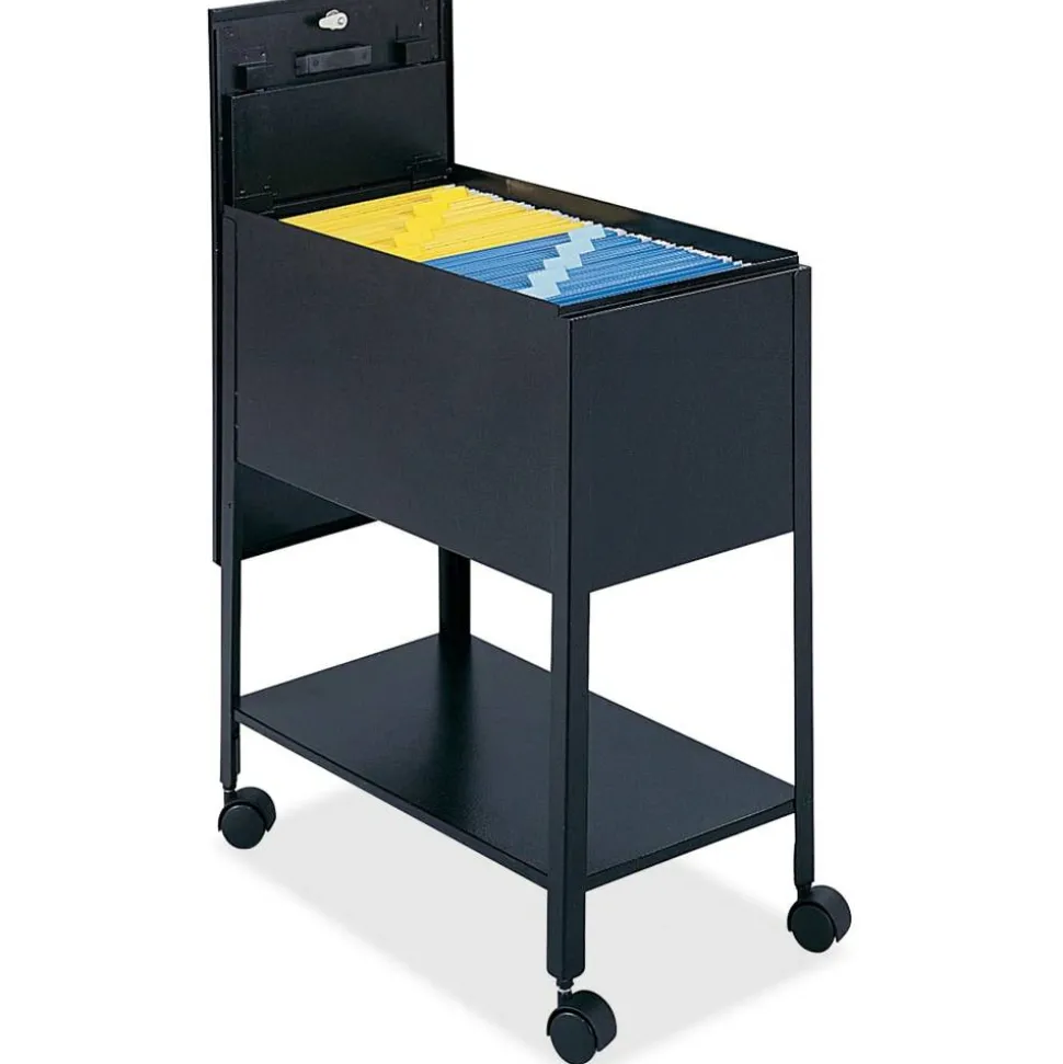 Safco Extra Deep Letter Tub File, 28-1/4"H x 13-1/2"W x 24-3/4"D, Black