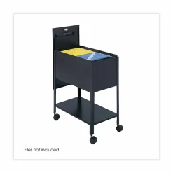 Safco Extra Deep Letter Tub File, 28-1/4"H x 13-1/2"W x 24-3/4"D, Black