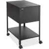 Safco Extra-Deep Locking Mobile Tub File, Legal Size, Metal, 1 Shelf, 1 Bin, 16.5" x 24.75" x 28.25", Black