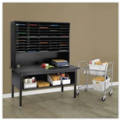 Safco E-Z Sort Additional Mail Trays, 5 Shelves, 11 x 12.5 x 0.5, Black