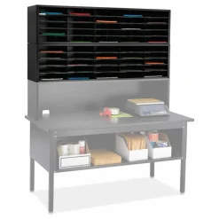 Safco E-Z Sort Additional Mail Trays, 5 Shelves, 11 x 12.5 x 0.5, Black