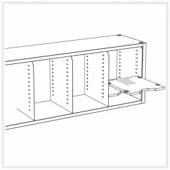 Safco E-Z Sort Additional Mail Trays, 5 Shelves, 11 x 12.5 x 0.5, Gray