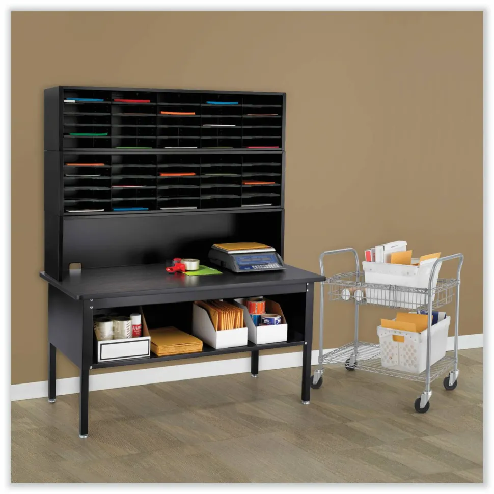 Safco E-Z Sort Riser, 57.5 x 13 x 14, Black