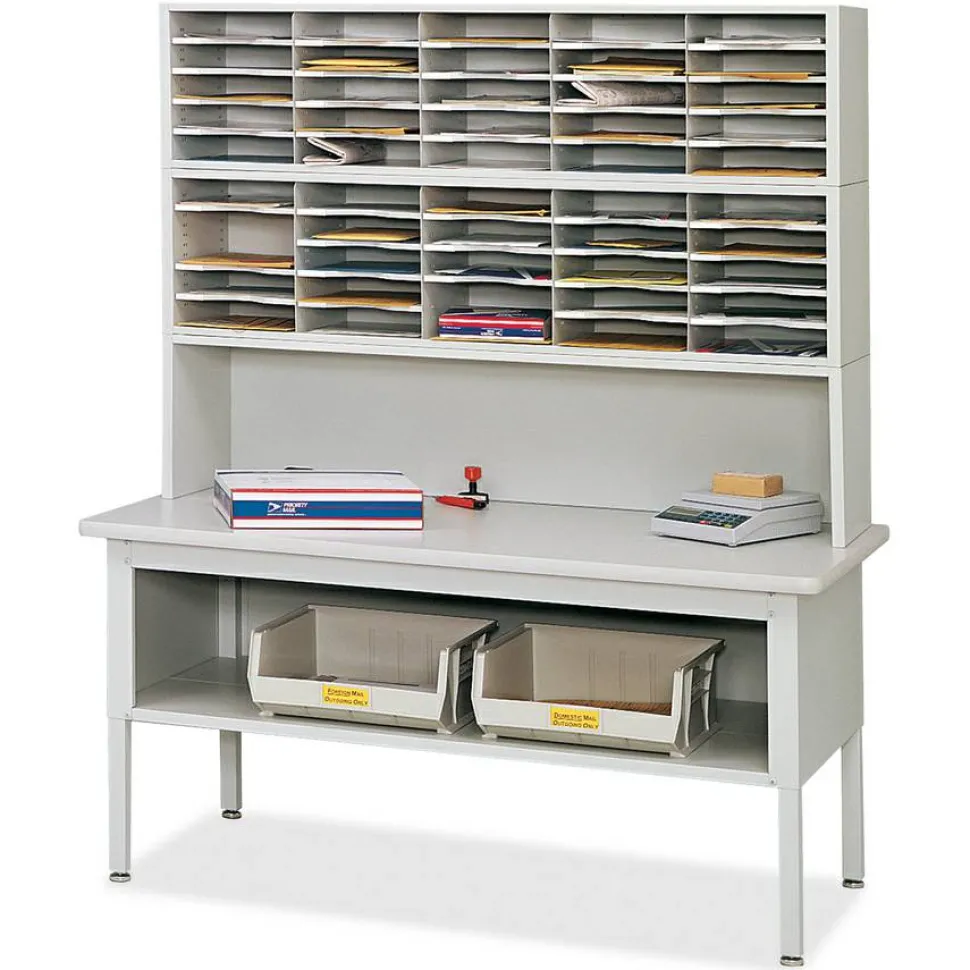 Safco E-Z Sort Riser, 57.5 x 13 x 14, Light Gray