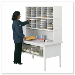 Safco E-Z Sort Sorting Table Base, 60w x 30d x 28 to 36h, Black