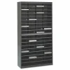 Safco E-Z Stor Steel Literature Organizer, 72 Compartments, 71"H, Black