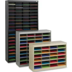 Safco E-Z Stor Steel Literature Organizer, 24 Compartments, 25-3/4