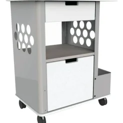 Safco Focal Plastic Rolling 2-Drawer Storage Cart, 33 1/2