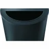 Safco Half-Round Receptacle, 12.5 Gallons, Black