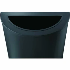 Safco Half-Round Receptacle, 12.5 Gallons, Black