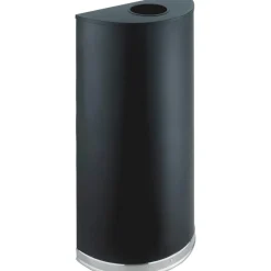 Safco Half-Round Receptacle, 12.5 Gallons, Black
