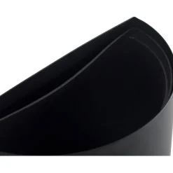Safco Half-Round Receptacle, 12.5 Gallons, Black