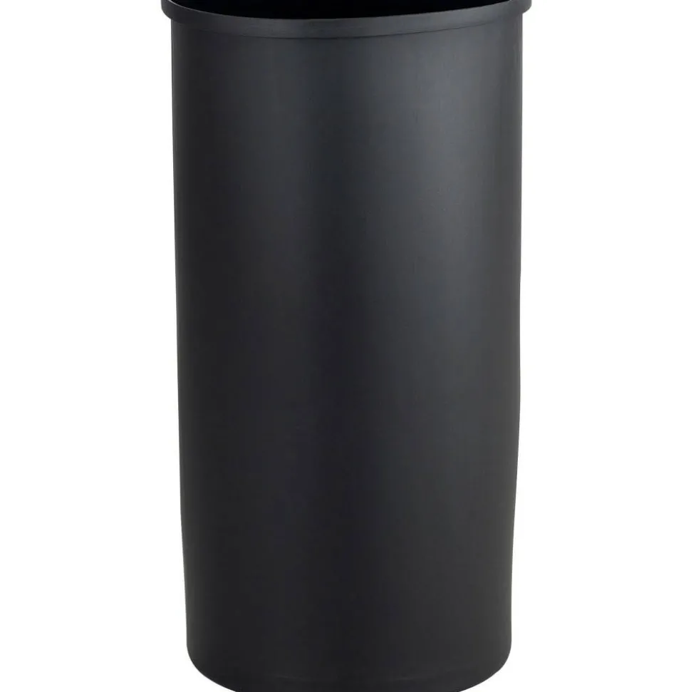 Safco Half-Round Receptacle, 12.5 Gallons, Black