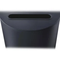 Safco Half-Round Receptacle, 12.5 Gallons, Black