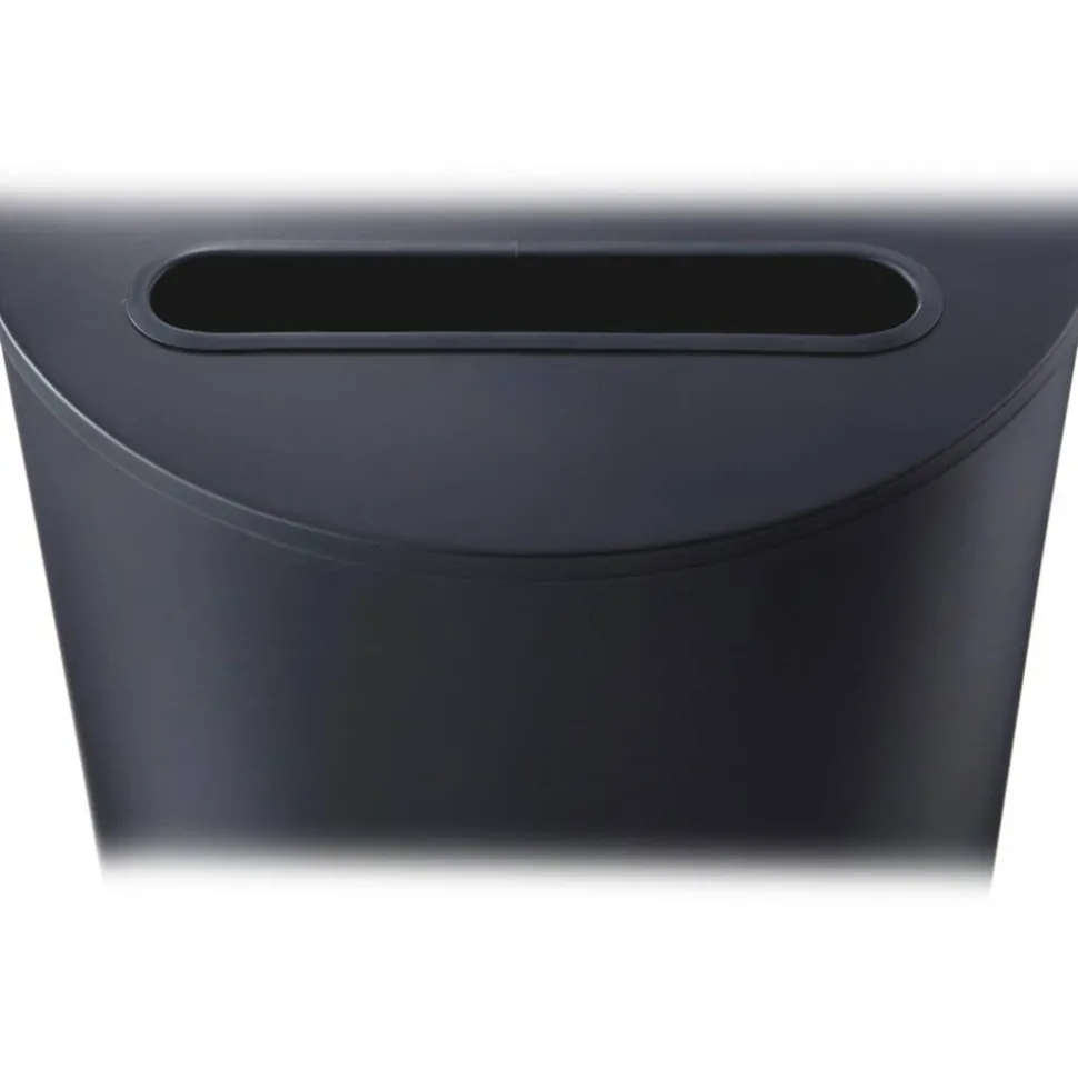 Safco Half-Round Receptacle, 12.5 Gallons, Black
