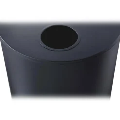 Safco Half-Round Receptacle, 12.5 Gallons, Black