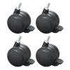 Safco Hard Floor Casters for AlphaBetter Desks, 2.5" Wheel, Black, 4/Set