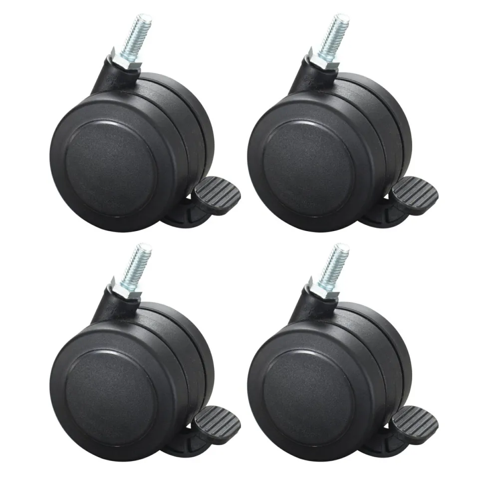 Safco Hard Floor Casters for AlphaBetter Desks, 2.5" Wheel, Black, 4/Set
